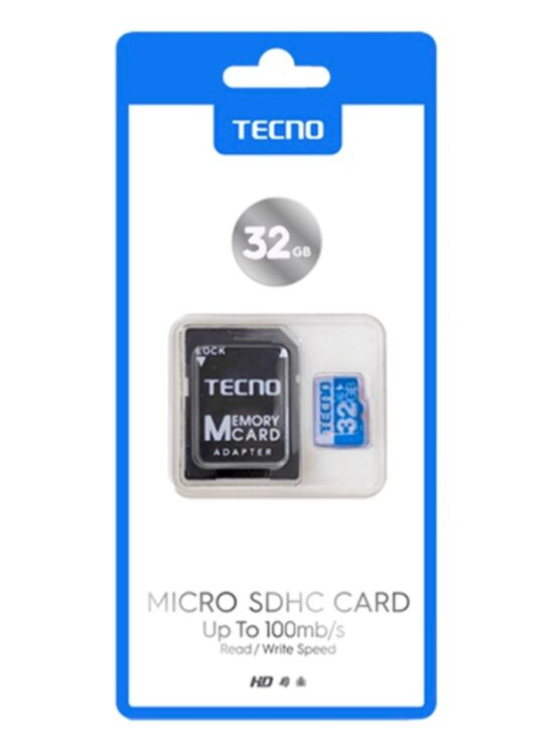 3E2 Tecno 32GB Memory Card + Adapter