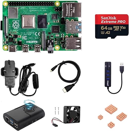 Raspberry Pi 4 8gb Kit Raspberry Pi 4 Model B 8gb Ram Starter Kit With Blue Pcb Electronics 9688