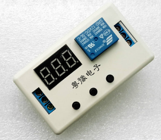 6A6  12V LED Display Digital Programmable Timer Timing Relay Module Self-lock Switch (WITH CASE)