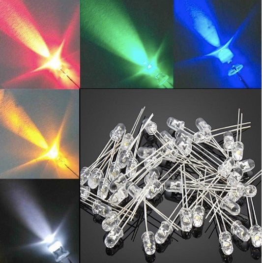 5mm Round Top Water Clear LED Emitting (20 pcs)