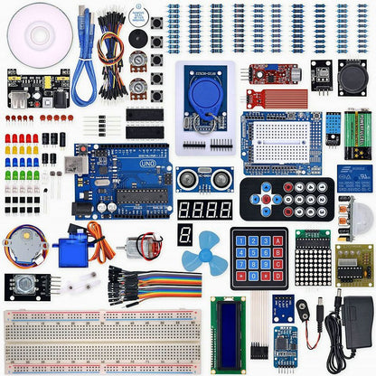 HS4809 UNO R3 Project Most Complete Starter Kit w/ Tutorial Compatible with Arduino IDE (63 Items)