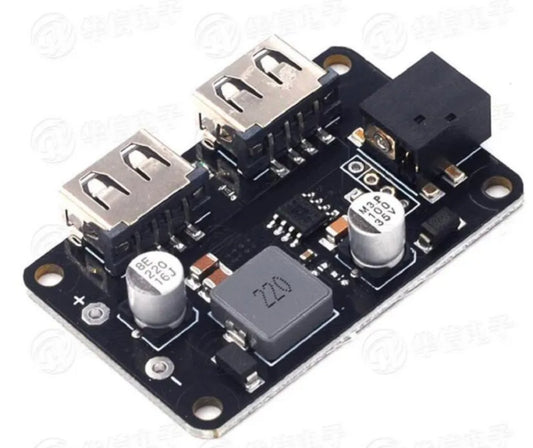 8B16 Dc 24V19V12V to 5V3A step-down mobile phone charging board 2USB support 2.4A fast charge short-circuit protection